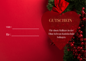 Geschenkgutschein Malkurs zu Weihnachten