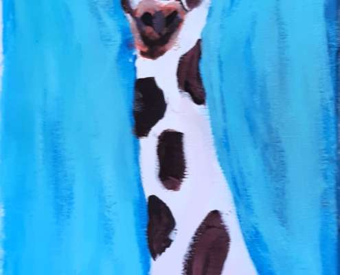 Giraffe aus dem Kindermalkurs bei Titus Schwan