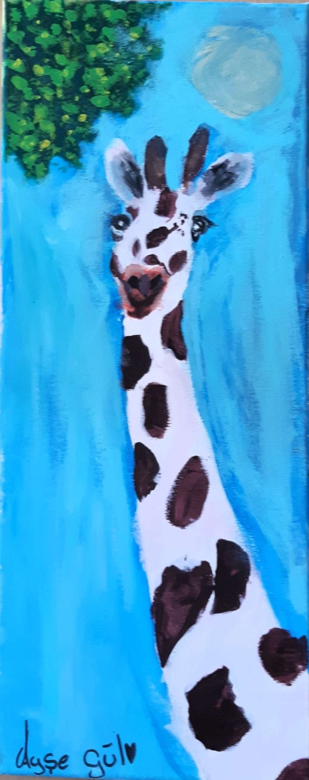 Giraffe aus dem Kindermalkurs bei Titus Schwan