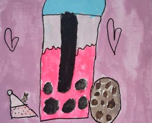 Von Leo gemalt. Bild 1 Kindermalkurs