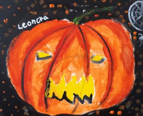 Gemälde Kindermalkurs Halloween