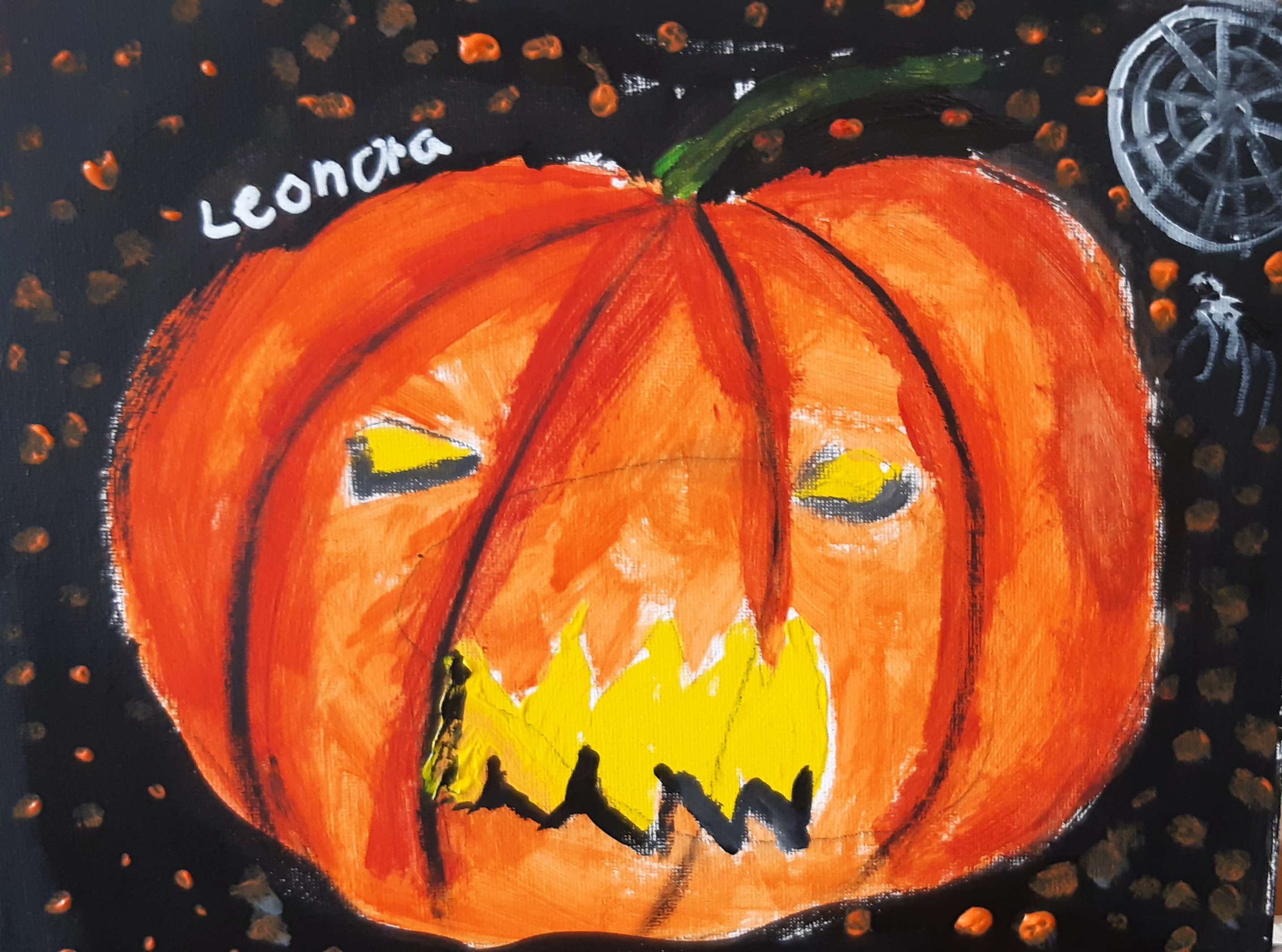 Gemälde Kindermalkurs Halloween