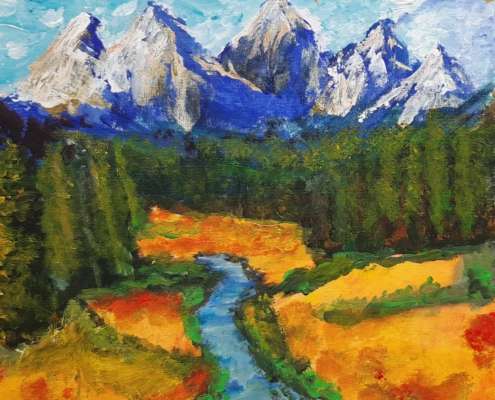 Malkurs Frauen im Atelier von Titus Schwan