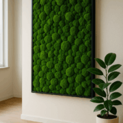 Moosbild an der Wand verbessert das Raumklima