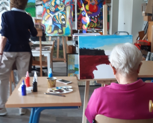 Neustart durch freies Malen Vormittags-Malkurs Solingen für Frauen